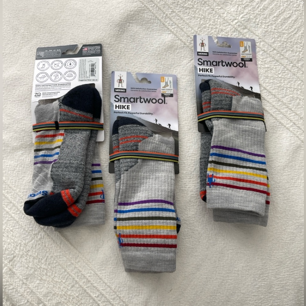 SMARTWOOL 3 Wool Blend Hike Socks Unisex Size Large MENS 9-11.5 Women’s 10-12.5
